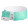 Tyvek 1" Voucher / Tear Off Wristband - Aqua Blue